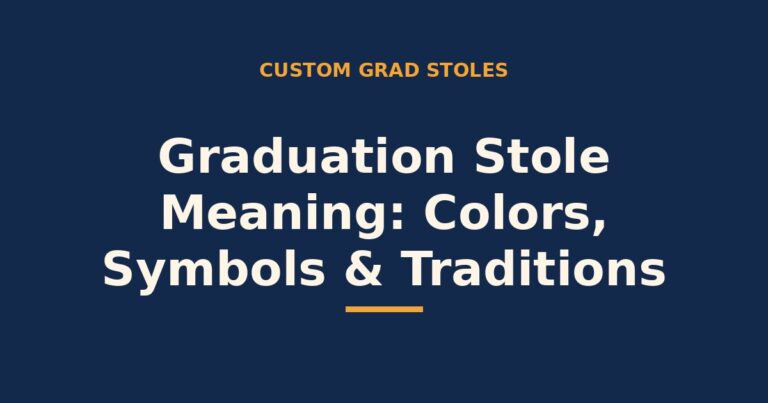 Graduation stole meaning — colors, symbols and traditions