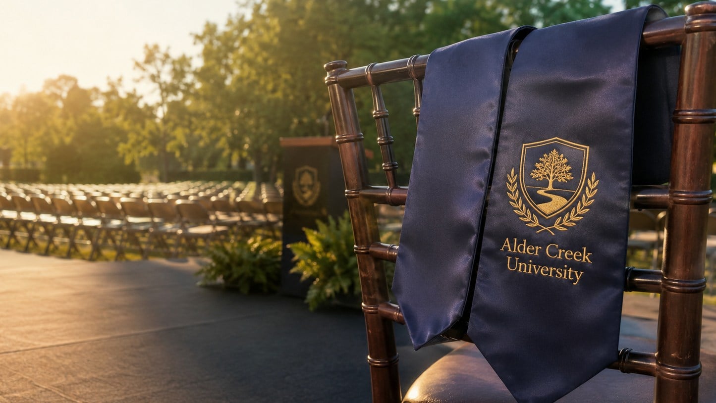 Custom printed graduation stoles with logo