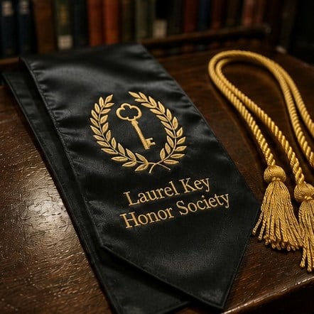 Customized graduation stoles for honor societies