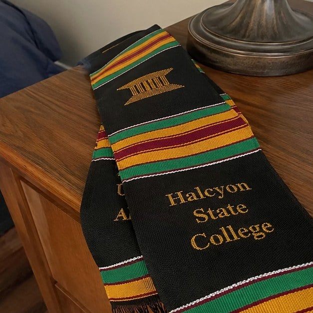 Personalized graduation stoles — customer photo